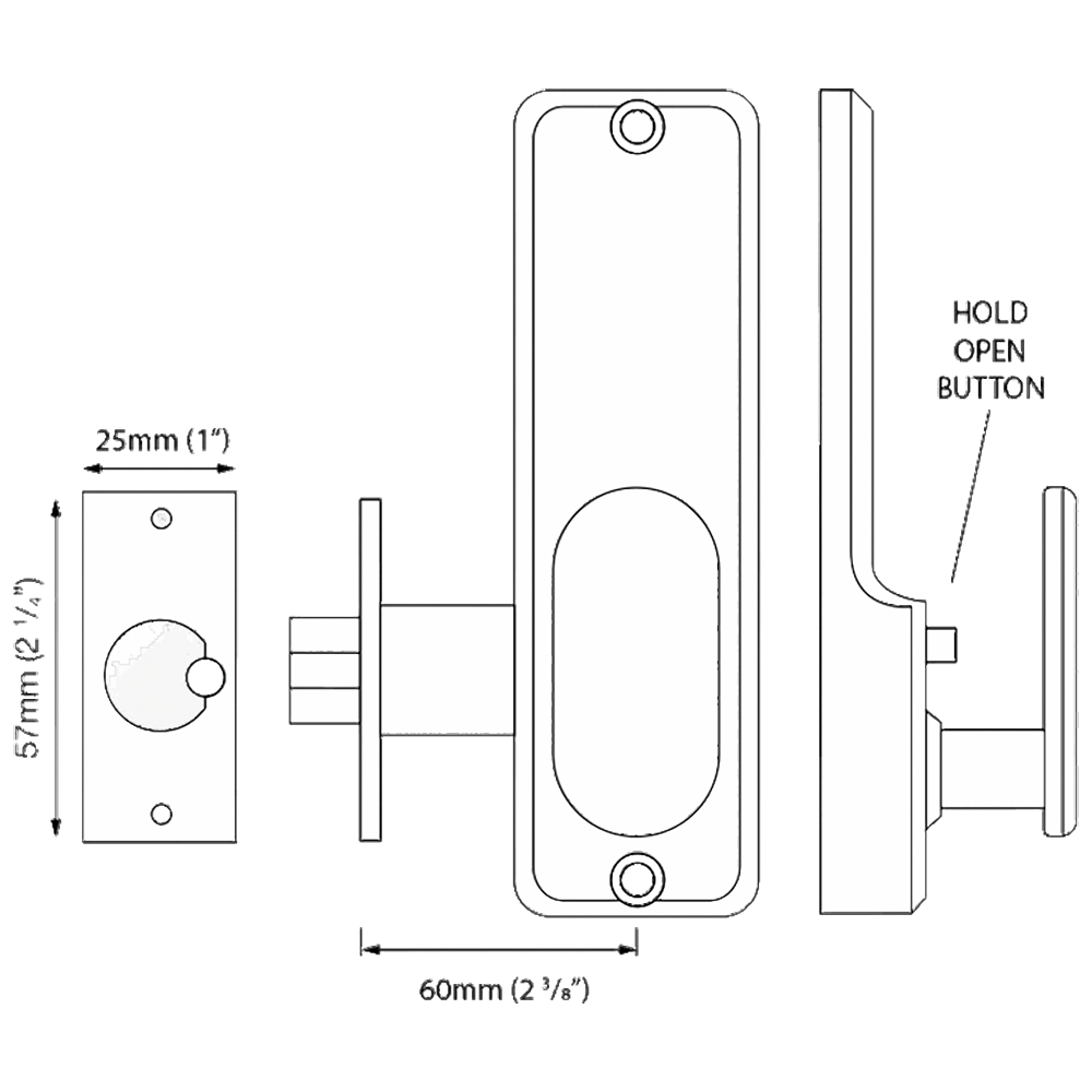 CODELOCKS CL200 Series Back Plate To Suit 2255