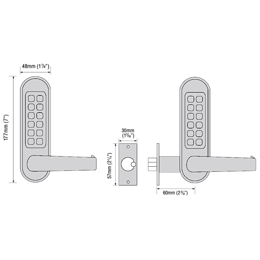 CODELOCKS CL510BB Back To Back Digital Lock