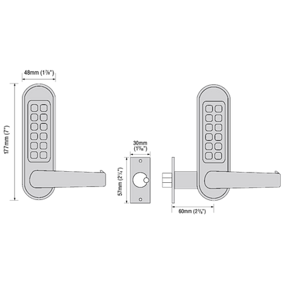 CODELOCKS CL510BB Back To Back Digital Lock