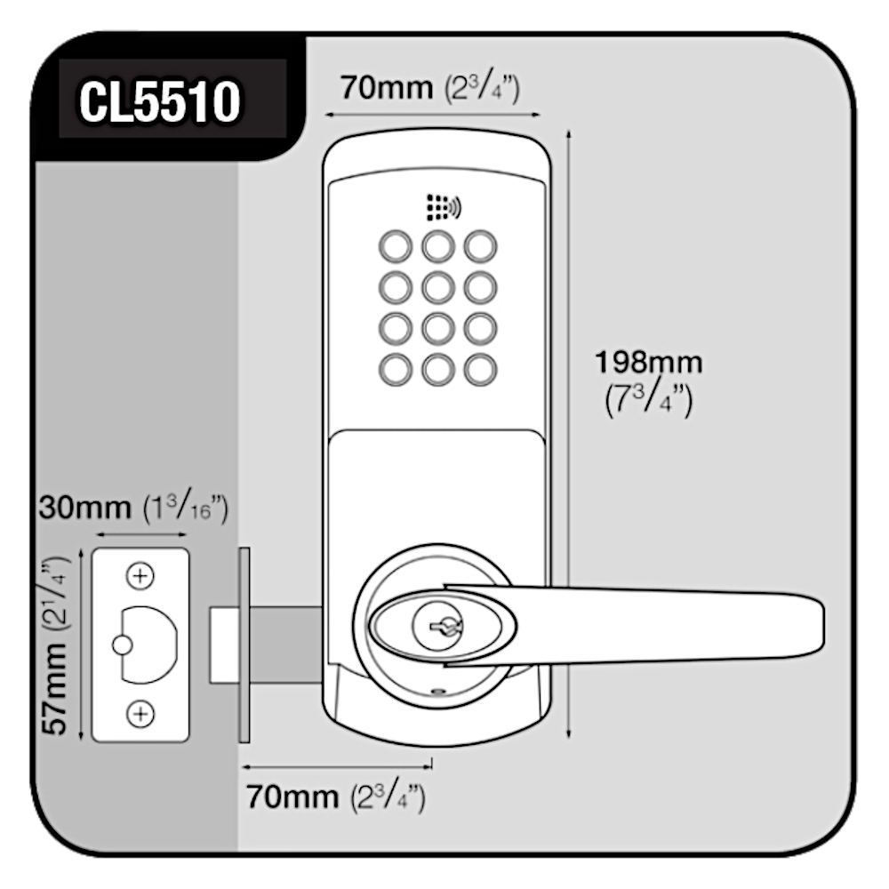 CODELOCKS CL5510 Smart Lock - Manage Via Your Smartphone