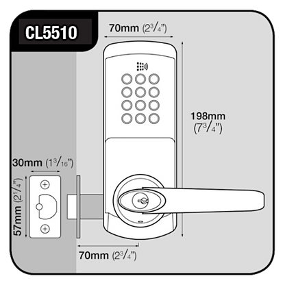 CODELOCKS CL5510 Smart Lock - Manage Via Your Smartphone