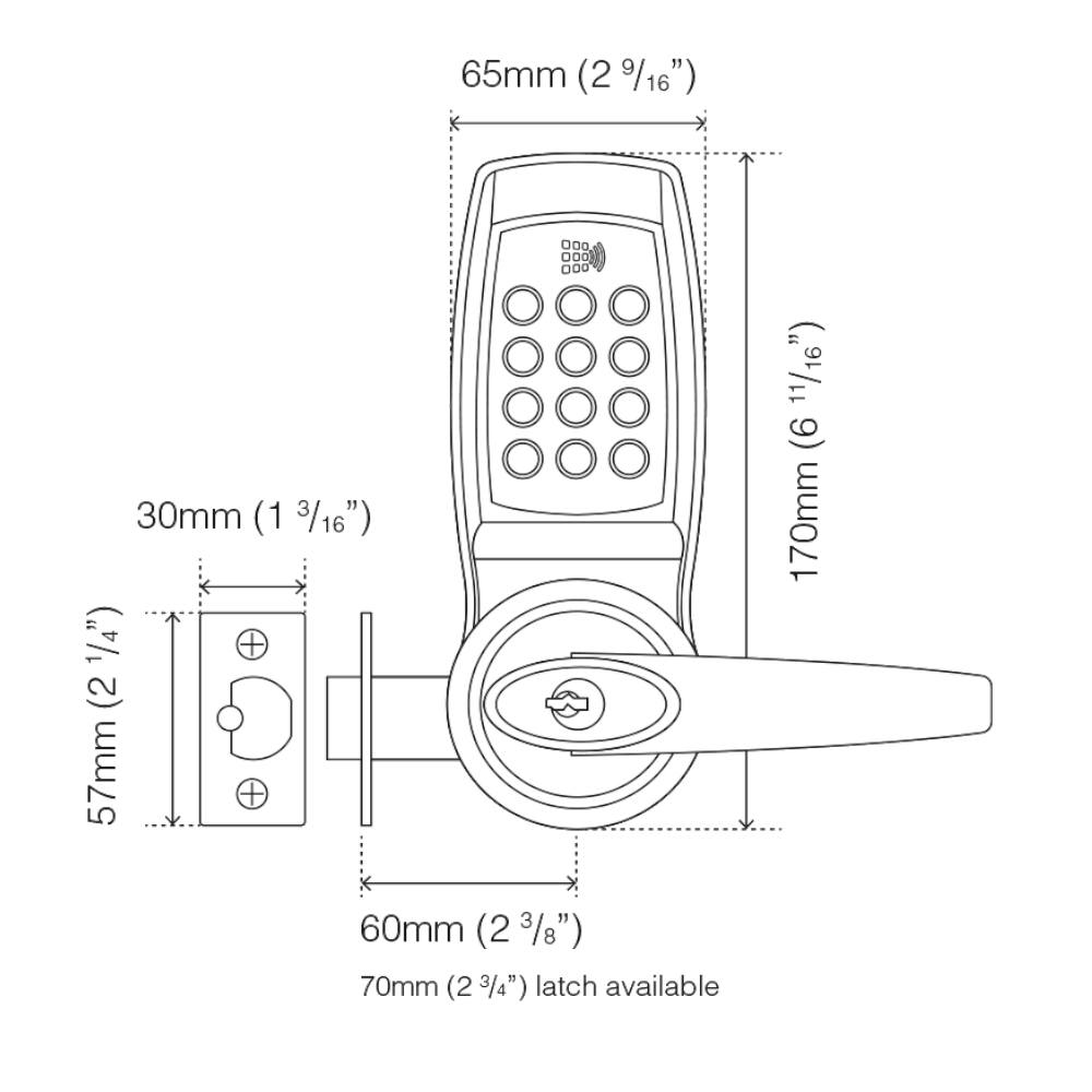 CODELOCKS CL4510 Smart Lock - Manage Via Your Smartphone