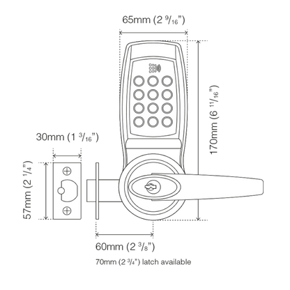 CODELOCKS CL4510 Smart Lock - Manage Via Your Smartphone
