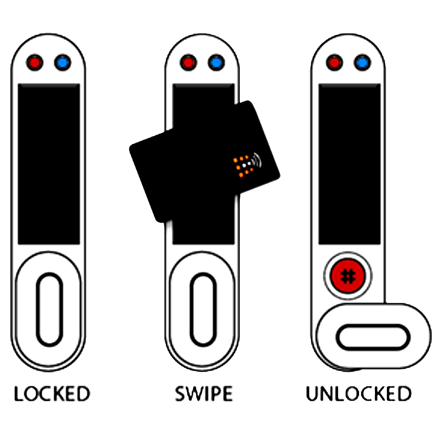 CODELOCKS Kitlock Battery Operated Cabinet Lock Proximity KL1050