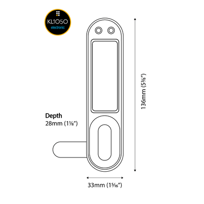 CODELOCKS Kitlock Battery Operated Cabinet Lock Proximity KL1050