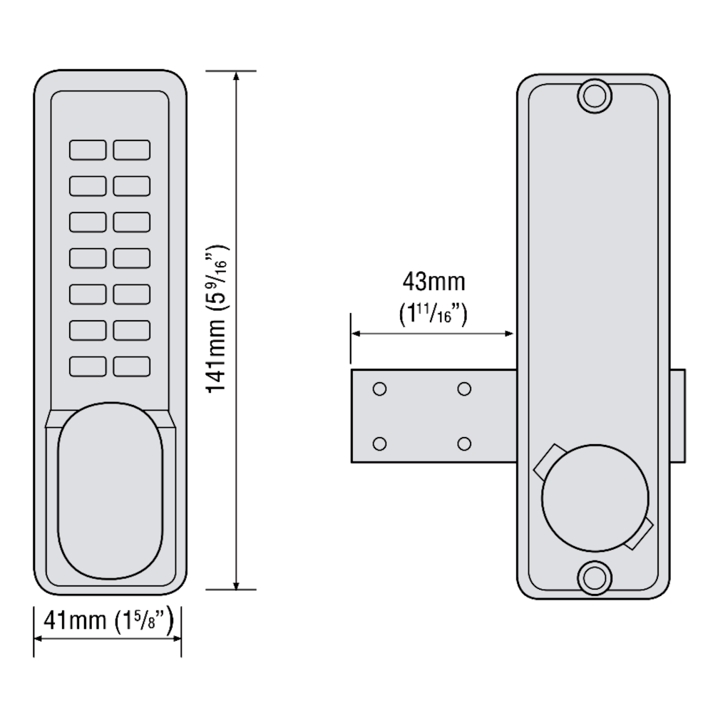 CODELOCKS CL100 Series Surface Deadbolt Digital Lock