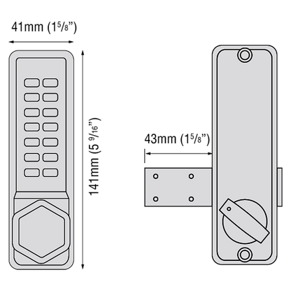 CL0200 Surface Deadbolt Marine By Codelocks Digital Lock