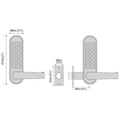 CL0510 Back To Back Marine By Codelocks Digital Lock