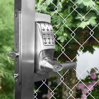 CODELOCKS CL5030 Battery Operated Digital Lock Brushed Steel With XTD Gate Lock