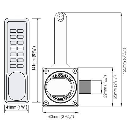 CODELOCKS CL100 Digital Gate Lock With Surface Latch