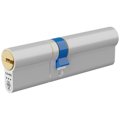 CAVEO TS007 3* Double Euro Dimple Cylinder 105mm 45Ext/60 40/10/55 Keyed To Differ - Dual Finish