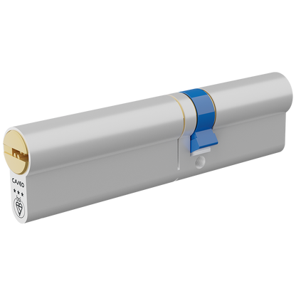 CAVEO TS007 3* Double Euro Dimple Cylinder 120mm 75Ext/45 70/10/40 Keyed To Differ - Dual Finish