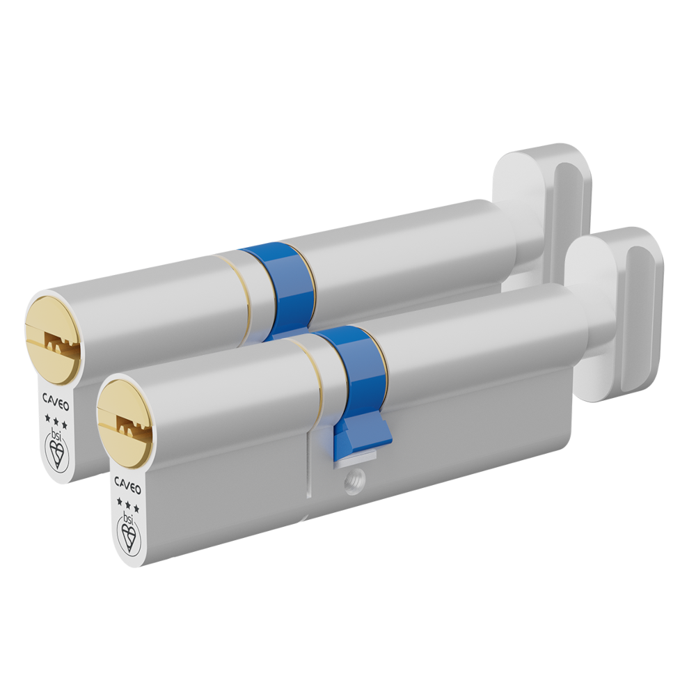 CAVEO TS007 3* Key & Turn Euro Dimple Cylinder Keyed Alike Pair