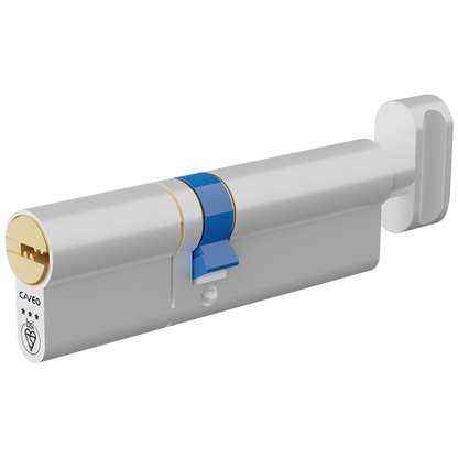 CAVEO TS007 3* Key & Turn Euro Dimple Cylinder