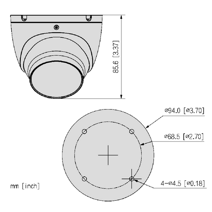 DAHUA IP Turret Dome (Eyeball) Entry Series Network Camera 12V DC