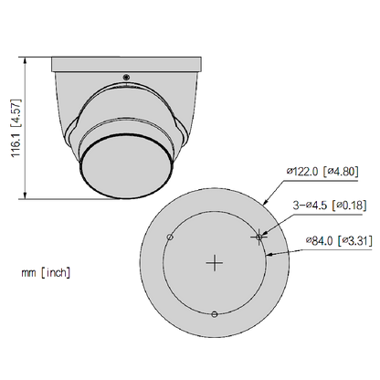 DAHUA IP Turret Dome WizSense Series 3 Network Camera With Active Deterrence 30 Metre IR 12V DC