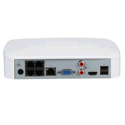 DAHUA NVR 4000 Series 4 Channel WizSense AI Smart Box 4 x POE, 80Mbps Incoming Bandwidth, 4K Output NVR4104-P-E1