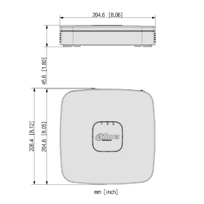 DAHUA NVR 4000 Series 4 Channel WizSense AI Smart Box 4 x POE, 80Mbps Incoming Bandwidth, 4K Output NVR4104-P-E1