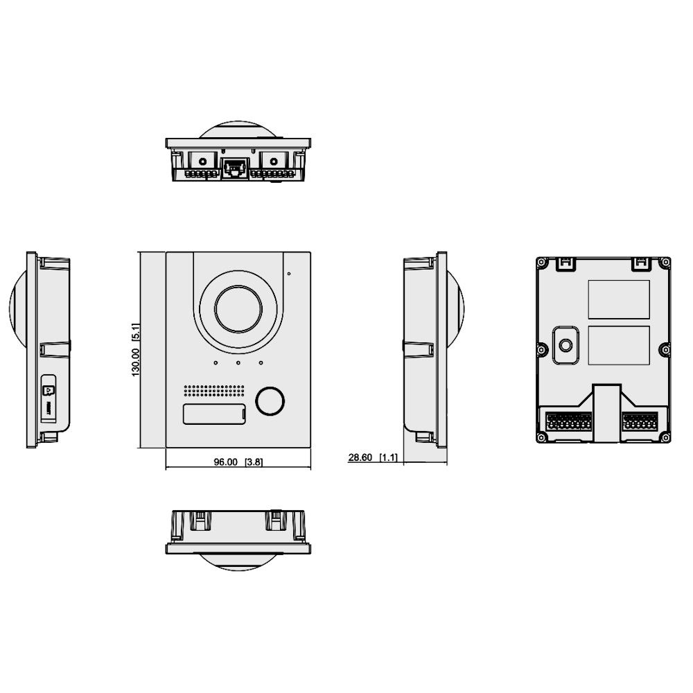 DAHUA Video Door Entry IP Villa Outdoor Panel 2MP Fisheye Camera VTO2202F-P-S3