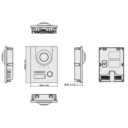 DAHUA Video Door Entry IP Villa Outdoor Panel 2MP Fisheye Camera VTO2202F-P-S3