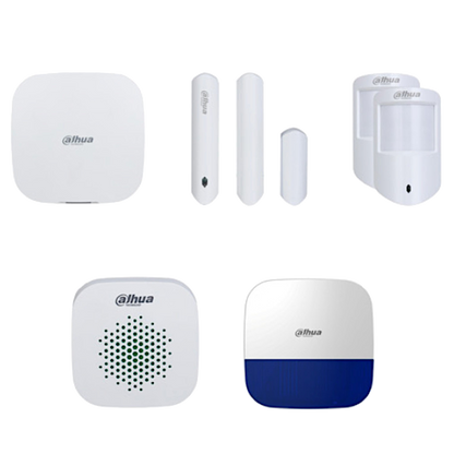 DAHUA Airshield Alarm Kit Including Hub, Internal Siren, External Siren, 2 x PIR and 1 x Magnetic Contact