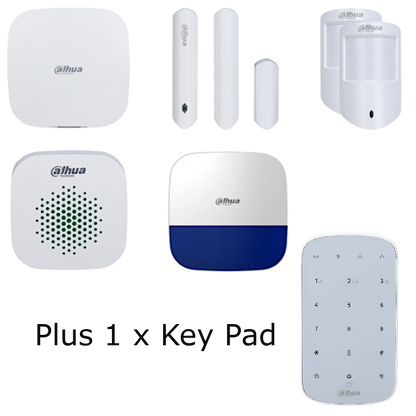 DAHUA Airshield Alarm Kit Including Hub, Internal Siren, External Siren, 2 x PIR and 1 x Magnetic Contact