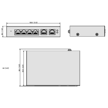 DAHUA Network Switch 6 Ports (4 x PoE) Cloud Management Via Dolynk CS4006-4ET-60