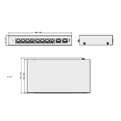 DAHUA Network Switch 10 Ports (8 x PoE) Cloud Management Via Dolynk CS4010-8ET-110