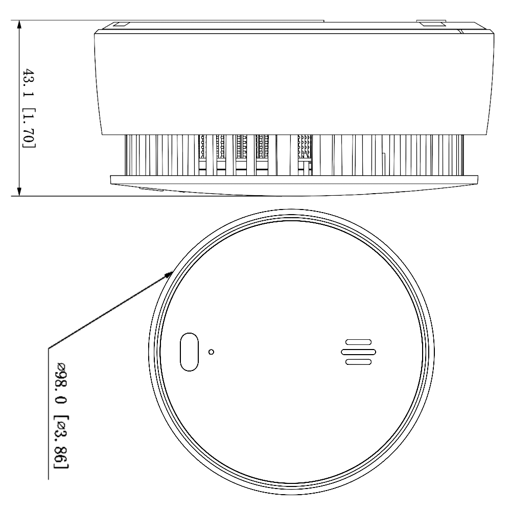 DAHUA Airshield Wireless Optical Smoke Detector HY-SA21A-W2(868)