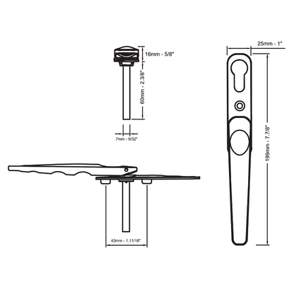 DEBAR Verso Handle Euro Profile