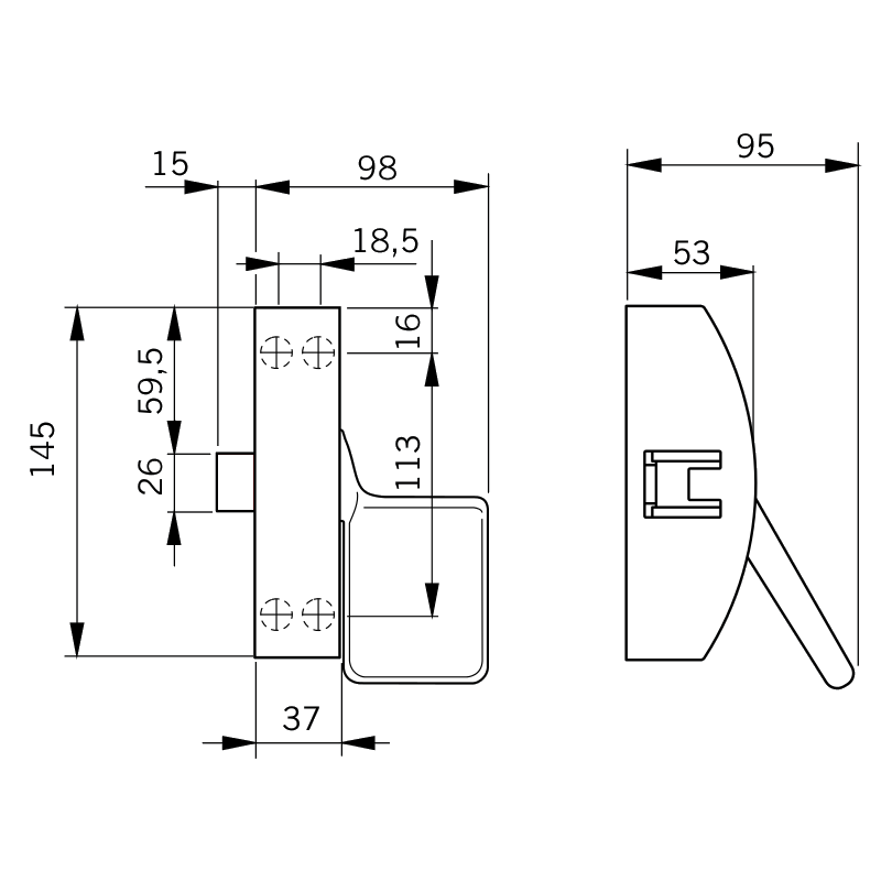 DORMAKABA PHA2111 Modular Push Pad