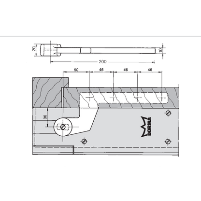 DORMAKABA 7411/56 Single Action Door Strap