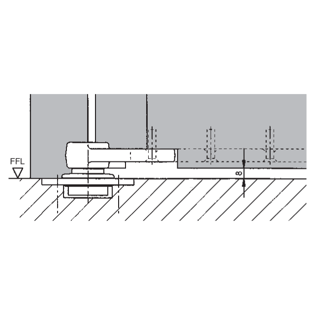 DORMAKABA 7471AX Square Floor Pivot Bearing