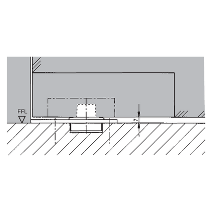 DORMAKABA 7475AX Rectangular Floor Pivot Bearing