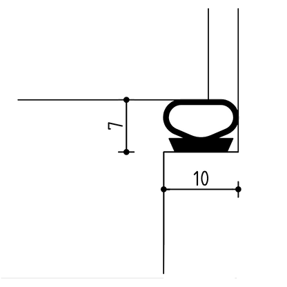 DEVENTER Self Adhesive Renovation Draught Strip S 9612 K