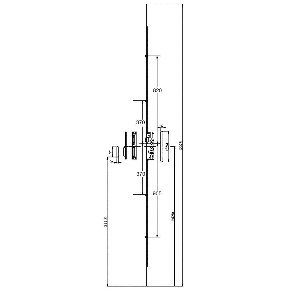 ELITE Standard Lever Operated Latch & Deadbolt Single Spindle - 4 Roller