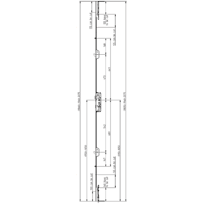 ELITE Compact Lever Operated Latch & Deadbolt Twin Spindle Designed To Accept Optional Shootbolts - 2 Hook 2 Roller