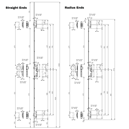 ELITE Automatic Auto Locking Lever Operated Latch & Deadbolt Single Spindle 20mm Faceplate - 2 Deadlocking Latch Bolts