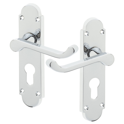 EPSOM Lever Euro Plate Door Handles