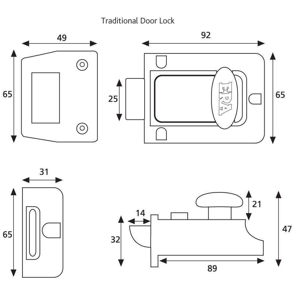 ERA 135 Non-Deadlocking Nightlatch