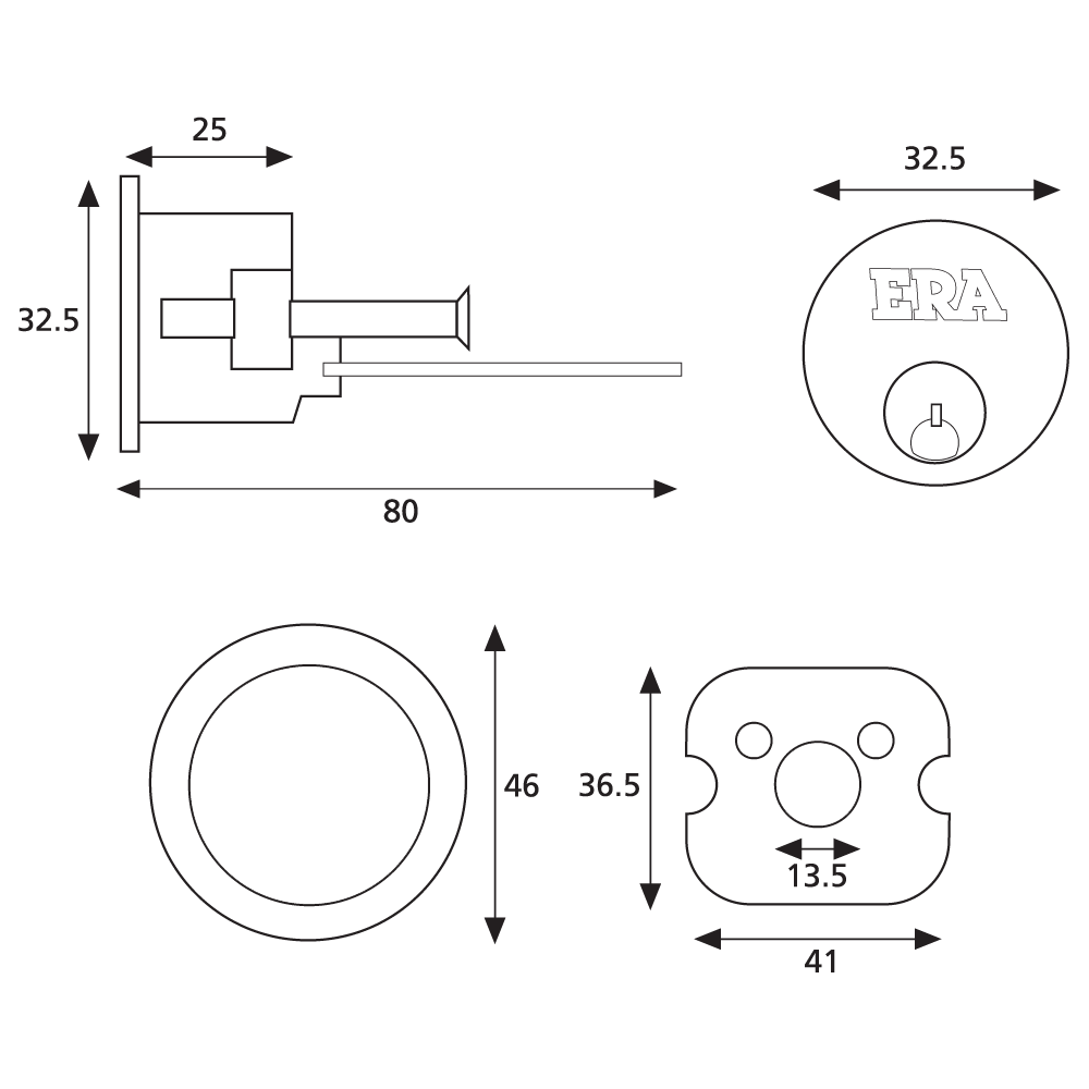 ERA 135 Non-Deadlocking Nightlatch
