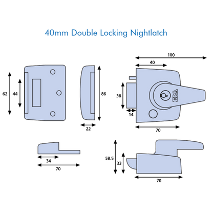 ERA 183 & 193 Deadlocking Nightlatch