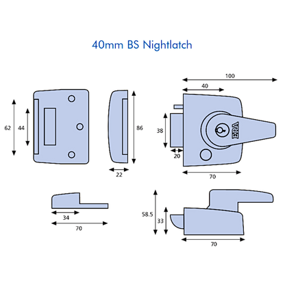ERA 1830 & 1930 Auto Deadlocking Nightlatch