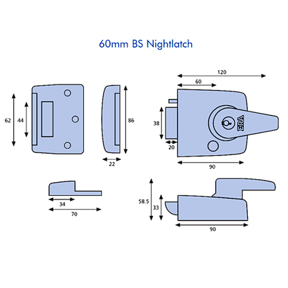 ERA 1830 & 1930 Auto Deadlocking Nightlatch