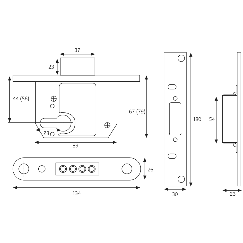 ERA 233 Fortress BS Euro Keyless Egress Key & Turn Deadlock With Cylinder