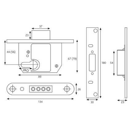 ERA 233 Fortress BS Euro Keyless Egress Key & Turn Deadlock With Cylinder