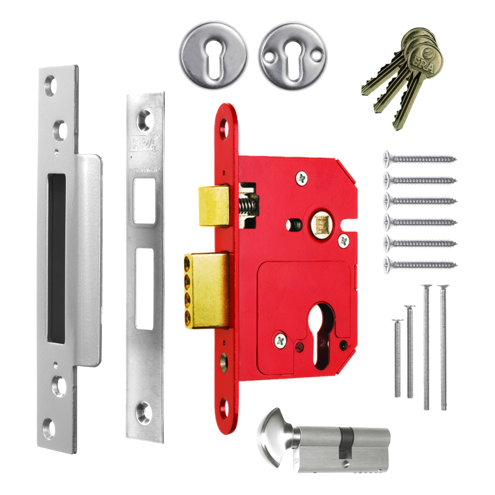 ERA 234 Fortress BS Euro Keyless Egress Key & Turn Sashlock With Cylinder