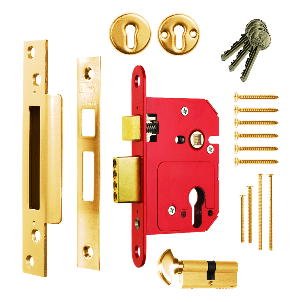 ERA 234 Fortress BS Euro Keyless Egress Key & Turn Sashlock With Cylinder