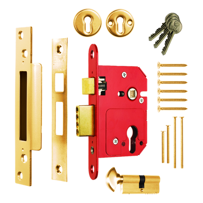 ERA 234 Fortress BS Euro Keyless Egress Key & Turn Sashlock With Cylinder