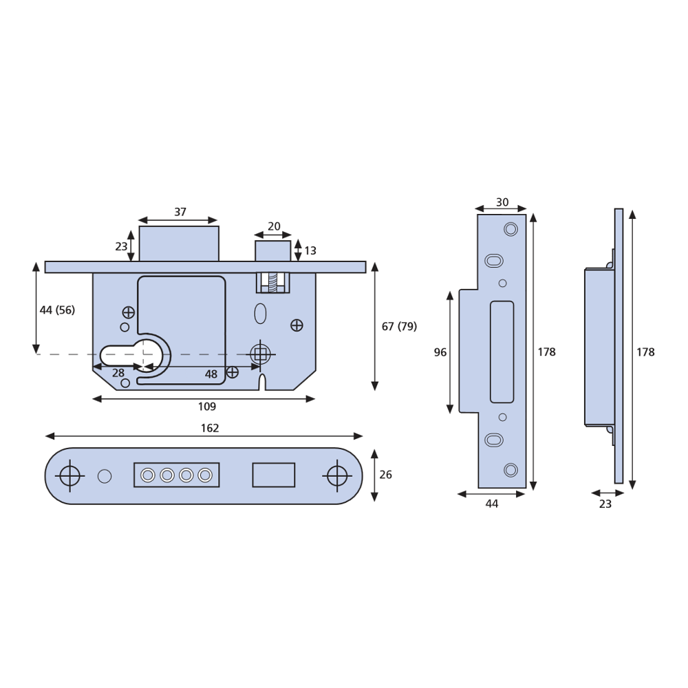 ERA 234 Fortress BS Euro Keyless Egress Key & Turn Sashlock With Cylinder